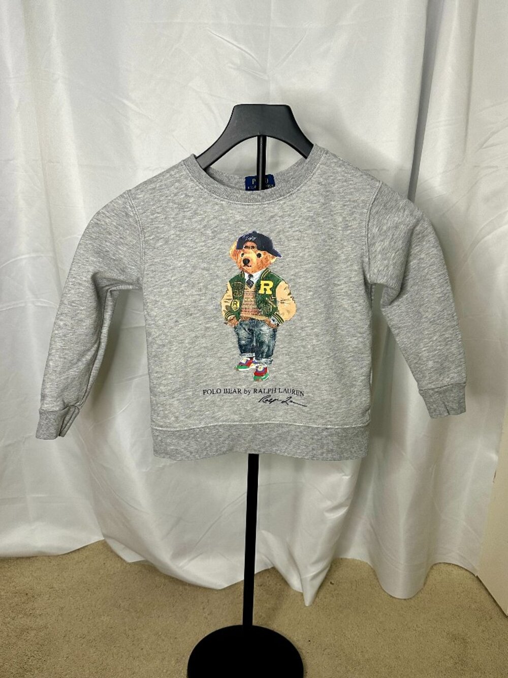 Polo Ralph Lauren Polo Bear Toddler Sweatshirt Gray Crewneck Size 4